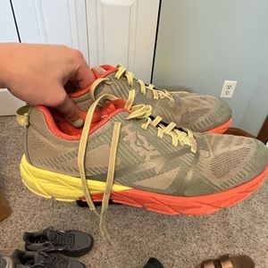 Hoka Shoes red and green